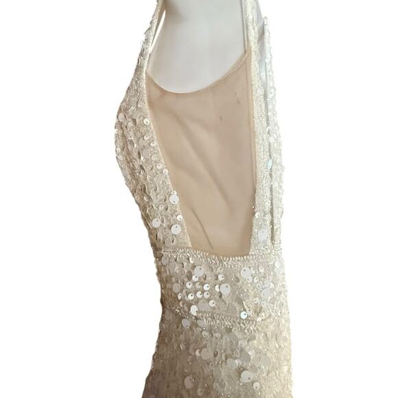 Jane Hill Billie Elegant White Sequined  Wedding Dress Sz 11 - Picture 7 of 13